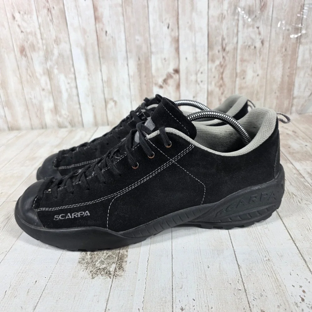 Scarpa Mojito Mens Black Suede Approach Hiking Shoes Vibram EU 46 US
